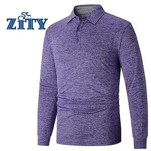 ZITY Mens Long Sleeve Sports Golf Tennis Polo Shirt   NEW!!!